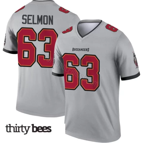 Lee Roy Selmon ＃63 Tampa Bay Buccaneers Men's Legend Gray Inverted Jersey