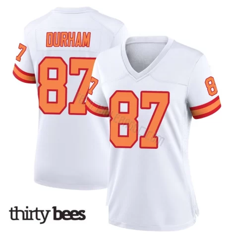 Payne Durham ＃87 Tampa Bay Buccaneers Women's Game White '76 Jersey