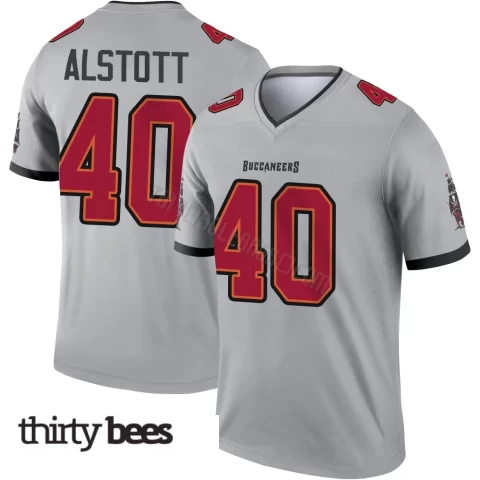 Mike Alstott ＃40 Tampa Bay Buccaneers Men's Legend Gray Inverted Jersey