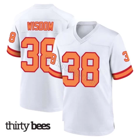 Rashad Wisdom ＃38 Tampa Bay Buccaneers Youth Game White '76 Jersey