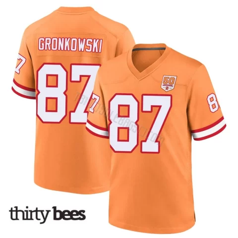 Rob Gronkowski ＃87 Tampa Bay Buccaneers Men's Game Cream sicle 50th Season Jersey