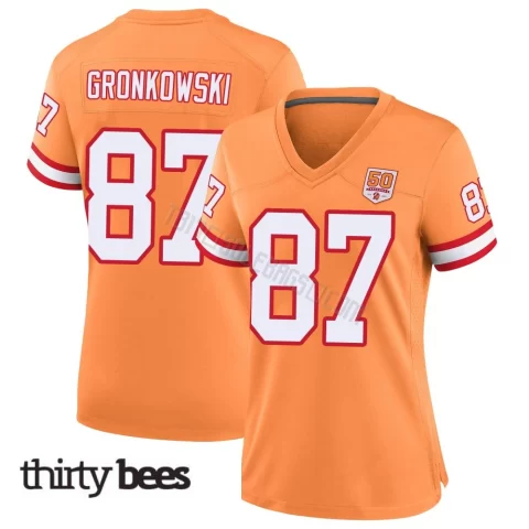 Rob Gronkowski ＃87 Tampa Bay Buccaneers Women's Game Cream sicle 50th Season Jersey