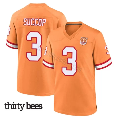 Ryan Succop ＃3 Tampa Bay Buccaneers Men's Game Cream sicle 50th Season Jersey