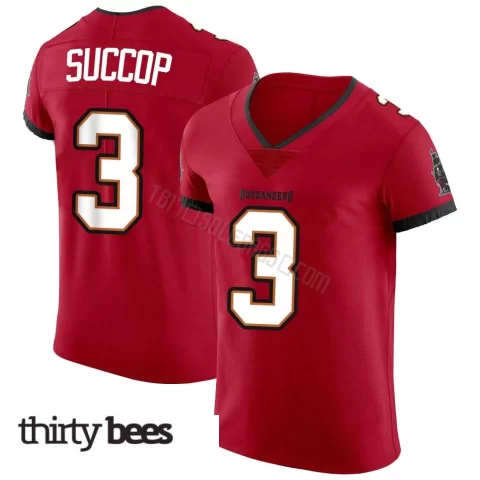 Ryan Succop ＃3 Tampa Bay Buccaneers Men's Elite Red Vapor Jersey