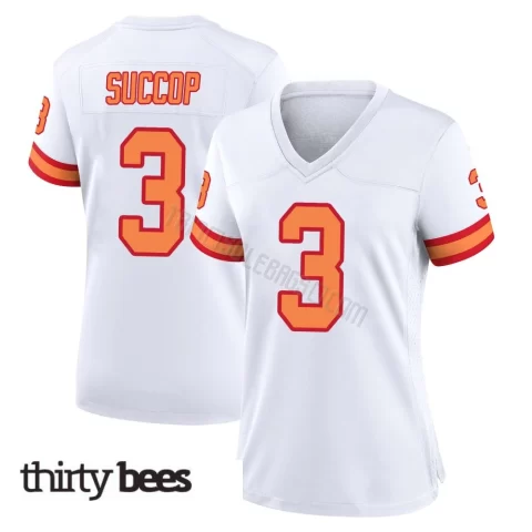 Ryan Succop ＃3 Tampa Bay Buccaneers Women's Game White '76 Jersey