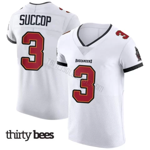 Ryan Succop ＃3 Tampa Bay Buccaneers Men's Elite White Vapor Jersey