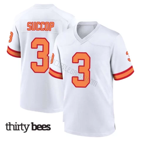Ryan Succop ＃3 Tampa Bay Buccaneers Youth Game White '76 Jersey
