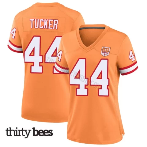 Sean Tucker ＃44 Tampa Bay Buccaneers Women's Game Cream sicle 50th Season Jersey