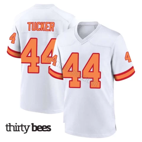 Sean Tucker ＃44 Tampa Bay Buccaneers Youth Game White '76 Jersey