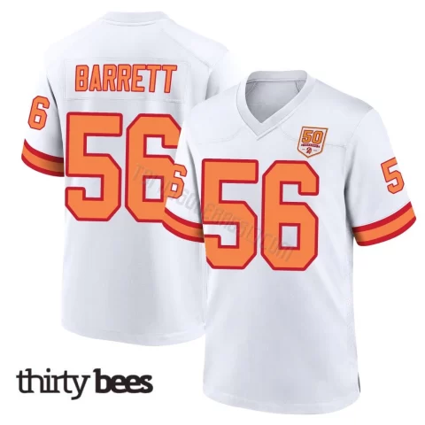 Shaquil Barrett ＃56 Tampa Bay Buccaneers Men's Game White '76 50th Season Jersey