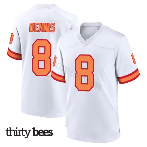 SirVocea Dennis ＃8 Tampa Bay Buccaneers Men's Game White '76 Jersey