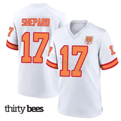 Sterling Shepard ＃17 Tampa Bay Buccaneers Men's Game White '76 50th Season Jersey