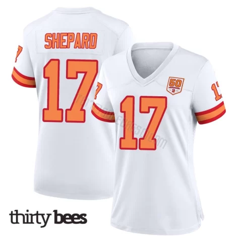 Sterling Shepard ＃17 Tampa Bay Buccaneers Women's Game White '76 50th Season Jersey
