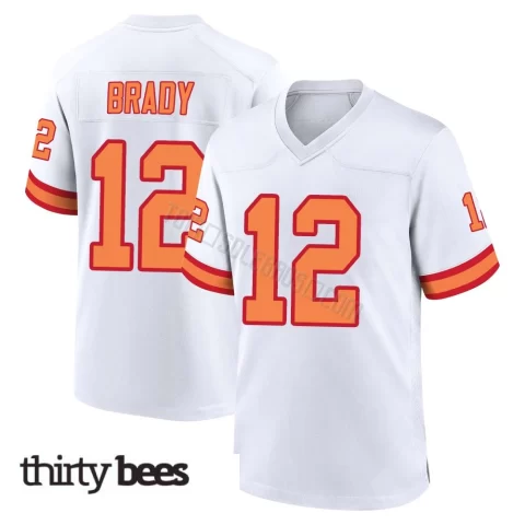 Tom Brady ＃12 Tampa Bay Buccaneers Youth Game White '76 Jersey