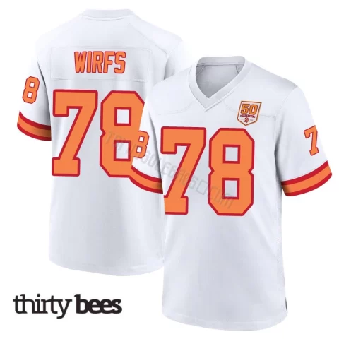 Tristan Wirfs ＃78 Tampa Bay Buccaneers Youth Game White '76 50th Season Jersey