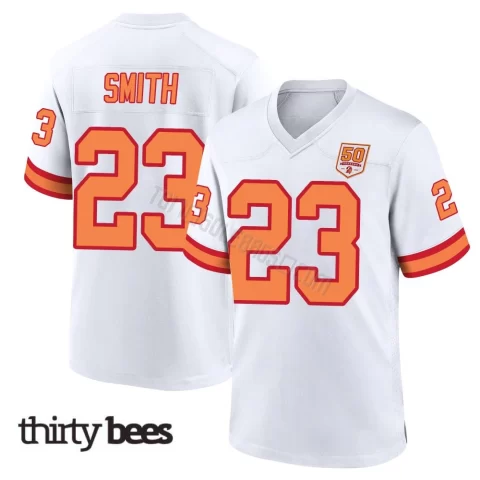Tykee Smith ＃23 Tampa Bay Buccaneers Men's Game White '76 50th Season Jersey