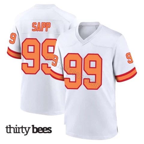 Warren Sapp ＃99 Tampa Bay Buccaneers Men's Game White '76 Jersey