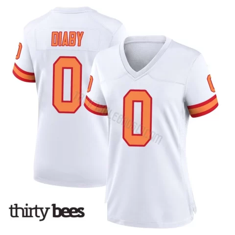 Yaya Diaby ＃0 Tampa Bay Buccaneers Women's Game White '76 Jersey