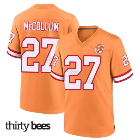 Zyon McCollum ＃27 Tampa Bay Buccaneers Men's Game Cream sicle 50th Season Jersey