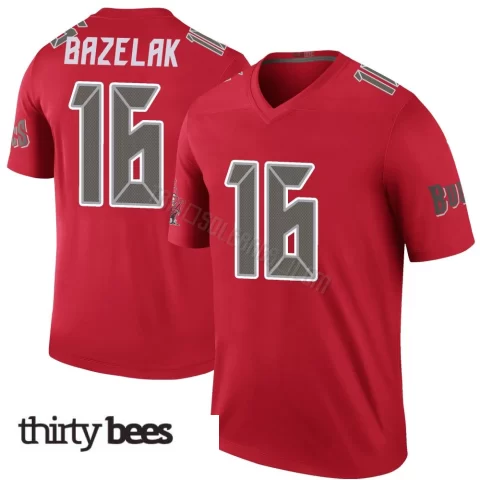 Connor Bazelak ＃16 Tampa Bay Buccaneers Men's Legend Red Color Rush Jersey