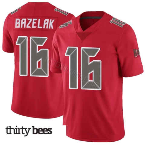 Connor Bazelak ＃16 Tampa Bay Buccaneers Men's Limited Red Color Rush Jersey