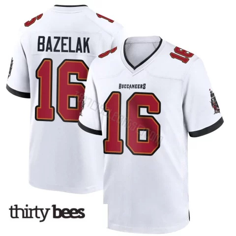 Connor Bazelak ＃16 Tampa Bay Buccaneers Men's Game White Jersey