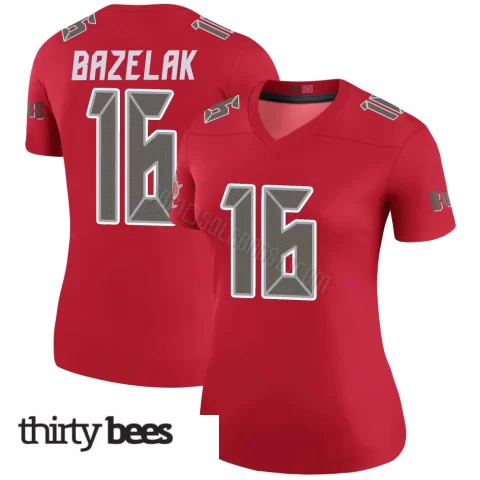Connor Bazelak ＃16 Tampa Bay Buccaneers Women's Legend Red Color Rush Jersey