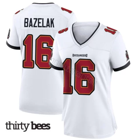 Connor Bazelak ＃16 Tampa Bay Buccaneers Women's Game White Jersey