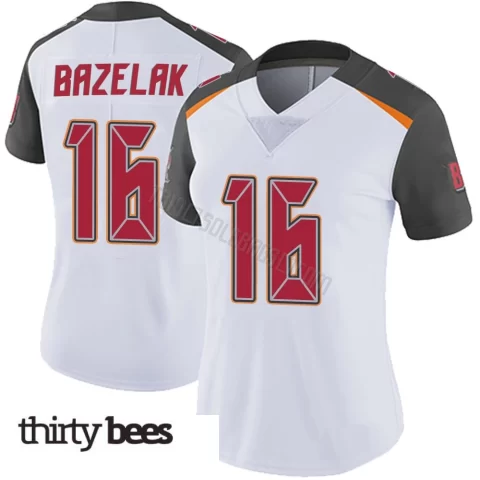 Connor Bazelak ＃16 Tampa Bay Buccaneers Women's Limited White Vapor Untouchable Jersey
