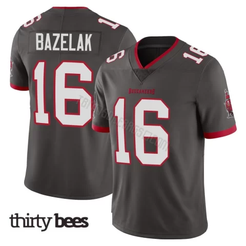 Connor Bazelak ＃16 Tampa Bay Buccaneers Men's Limited Pewter Alternate Vapor Jersey