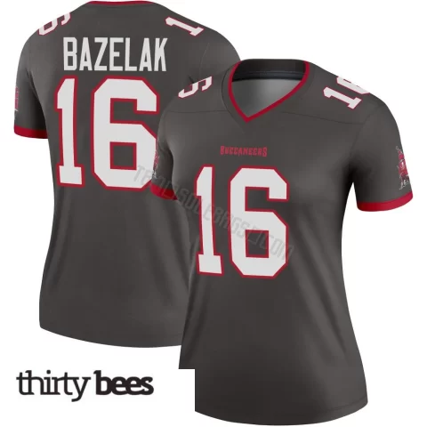 Connor Bazelak ＃16 Tampa Bay Buccaneers Women's Legend Pewter Alternate Jersey