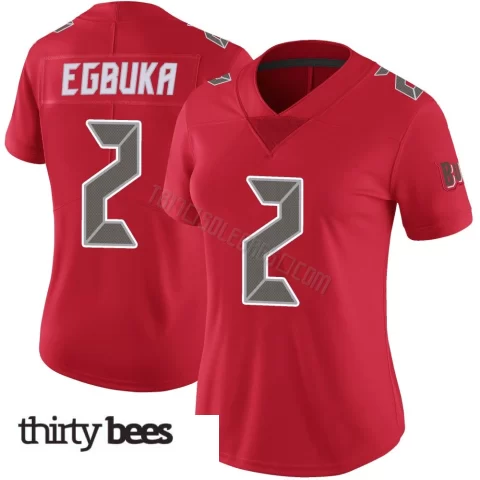 Emeka Egbuka ＃2 Tampa Bay Buccaneers Women's Limited Red Color Rush Jersey