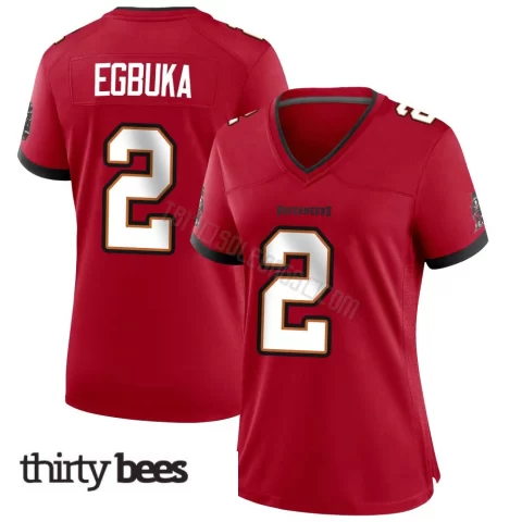 Emeka Egbuka ＃2 Tampa Bay Buccaneers Women's Game Red Team Color Jersey