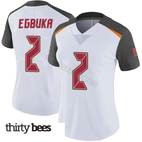 Emeka Egbuka ＃2 Tampa Bay Buccaneers Women's Limited White Vapor Untouchable Jersey