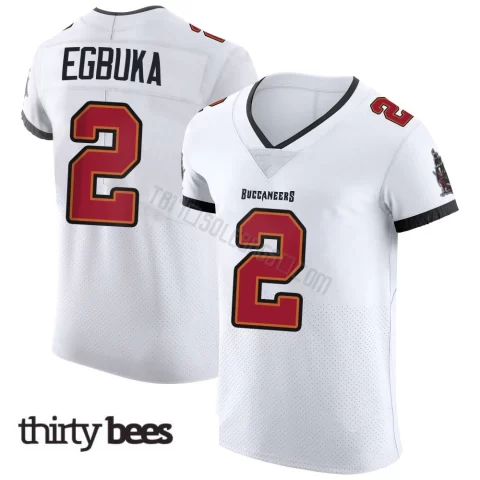 Emeka Egbuka ＃2 Tampa Bay Buccaneers Men's Elite White Vapor Jersey