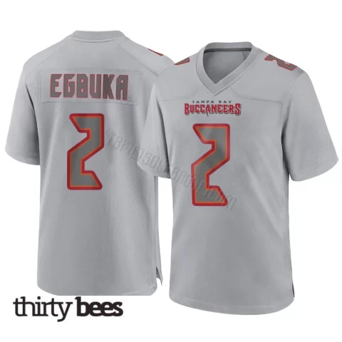 Emeka Egbuka ＃2 Tampa Bay Buccaneers Youth Game Gray Atmosphere Fashion Jersey