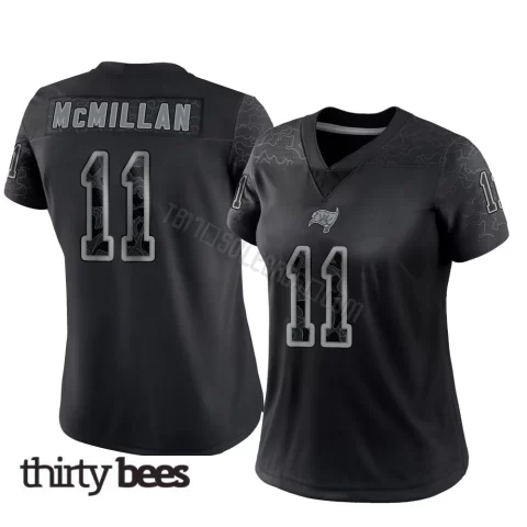 Jalen McMillan ＃11 Tampa Bay Buccaneers Women's Limited Black Reflective Jersey