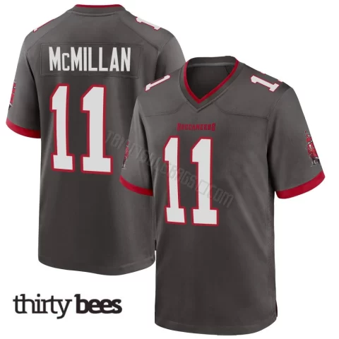 Jalen McMillan ＃11 Tampa Bay Buccaneers Men's Game Pewter Alternate Jersey