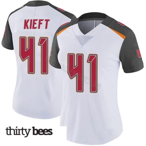Ko Kieft ＃41 Tampa Bay Buccaneers Women's Limited White Vapor Untouchable Jersey