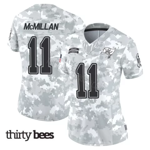 Jalen McMillan ＃11 Tampa Bay Buccaneers Women's Limited Arctic Camo 2024 Salute to Service Jersey