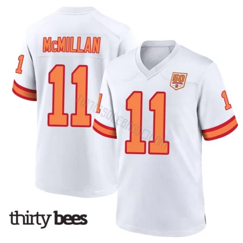 Jalen McMillan ＃11 Tampa Bay Buccaneers Youth Game White '76 50th Season Jersey