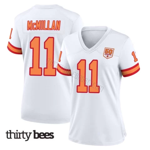 Jalen McMillan ＃11 Tampa Bay Buccaneers Women's Game White '76 50th Season Jersey