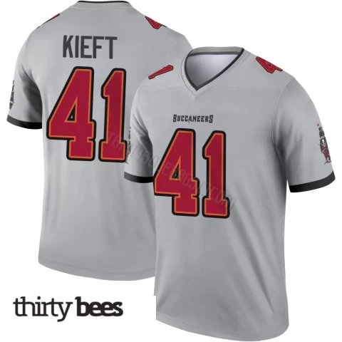 Ko Kieft ＃41 Tampa Bay Buccaneers Men's Legend Gray Inverted Jersey