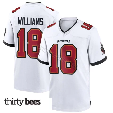 Josh Williams ＃18 Tampa Bay Buccaneers Men's Game White Jersey