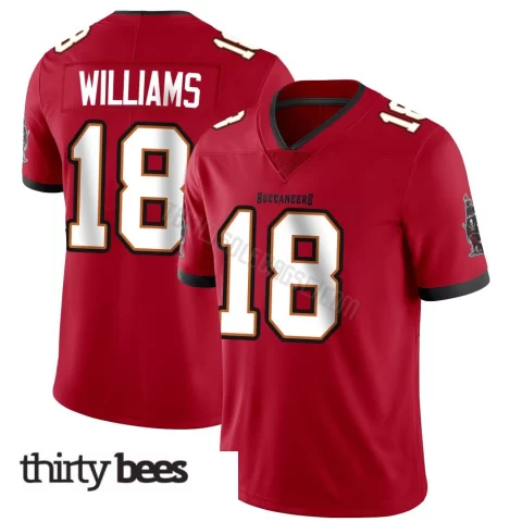 Josh Williams ＃18 Tampa Bay Buccaneers Men's Limited Red Team Color Vapor Untouchable Jersey