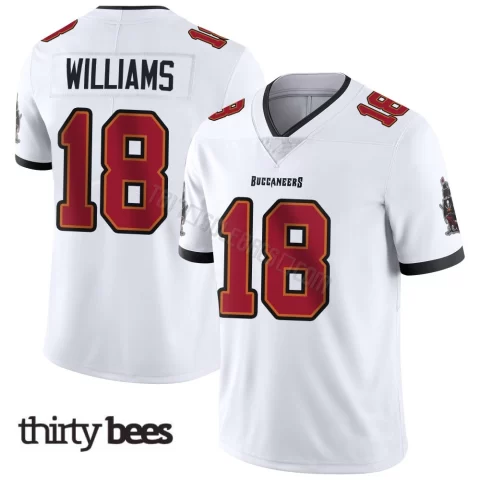 Josh Williams ＃18 Tampa Bay Buccaneers Men's Limited White Vapor Untouchable Jersey