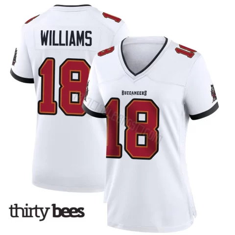 Josh Williams ＃18 Tampa Bay Buccaneers Women's Game White Jersey