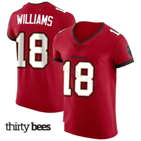 Josh Williams ＃18 Tampa Bay Buccaneers Men's Elite Red Vapor Jersey