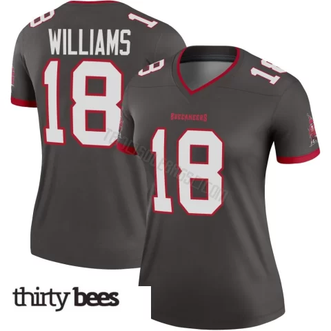 Josh Williams ＃18 Tampa Bay Buccaneers Women's Legend Pewter Alternate Jersey