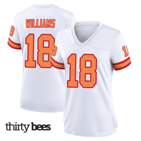 Josh Williams ＃18 Tampa Bay Buccaneers Women's Game White '76 Jersey